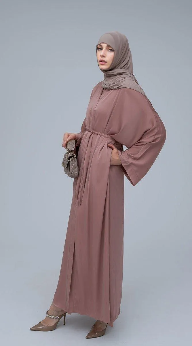 Lovenia Open front abaya and belt