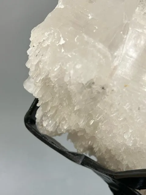 Lumerian Quartz Cluster on Custom Rotating Iron Stand