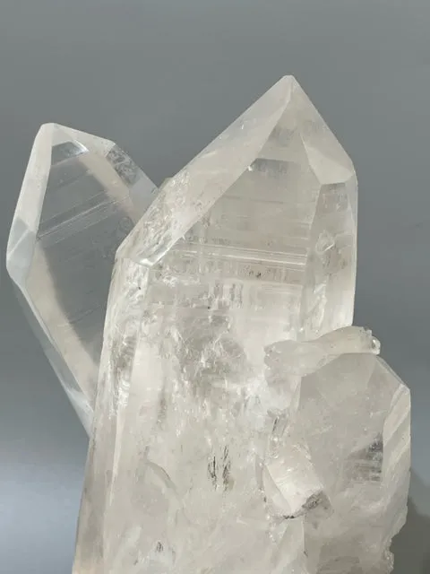 Lumerian Quartz Cluster on Custom Rotating Iron Stand
