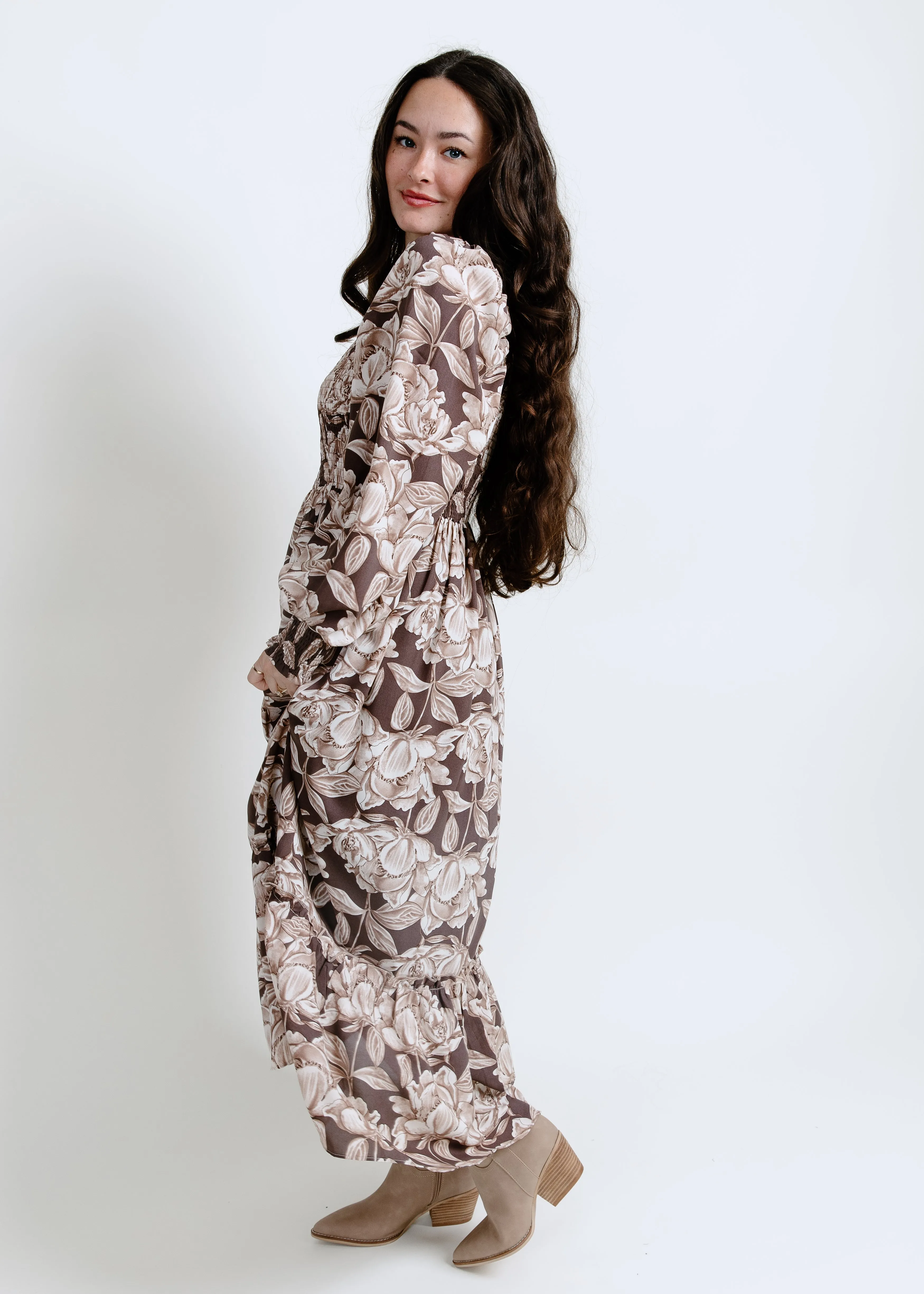 Luna Long Sleeve Midi Dress