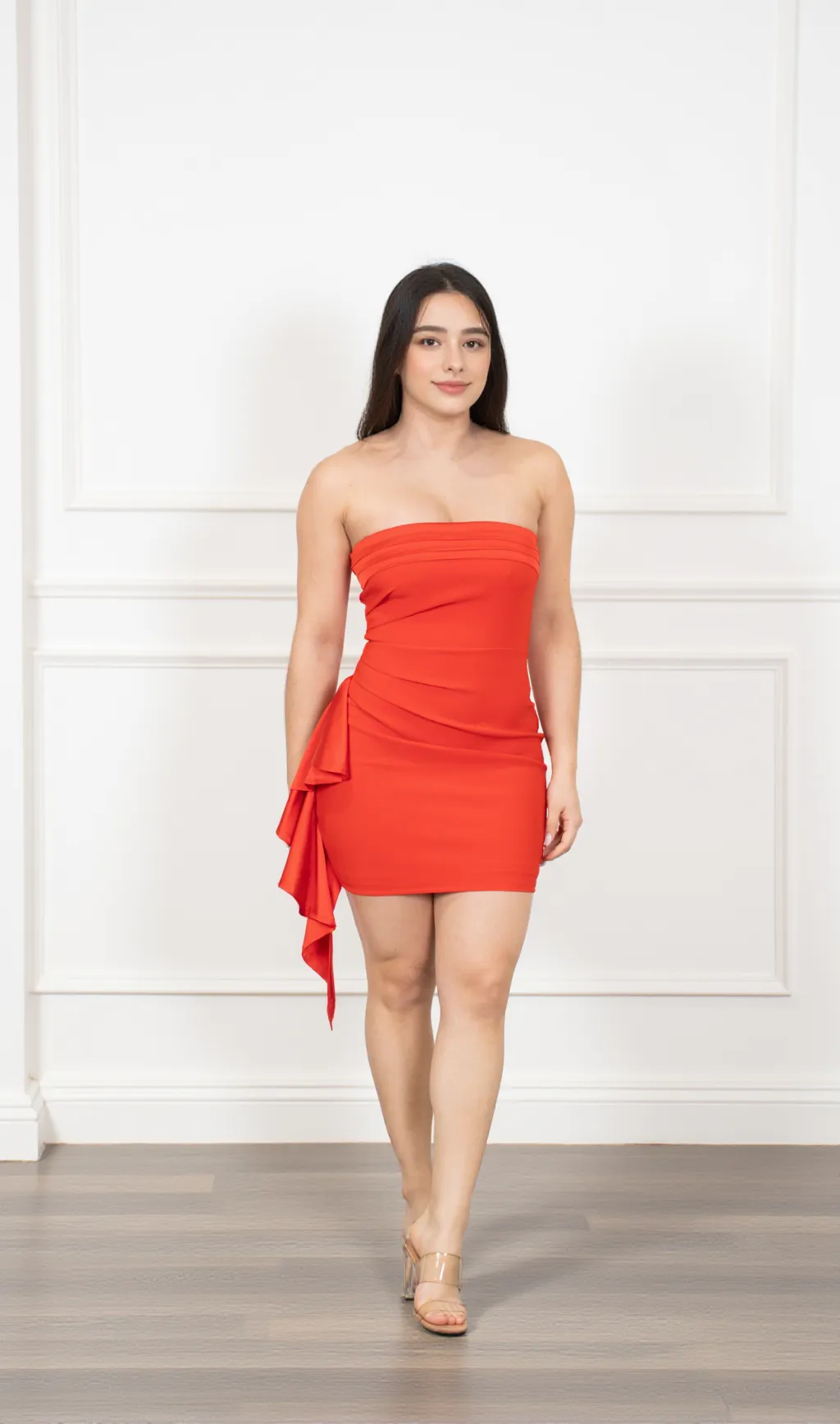 Lupe - Red Strapless Mini Dress