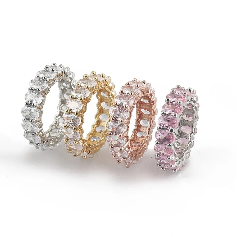 Luxe Oval Inlay Zirconia Ring
