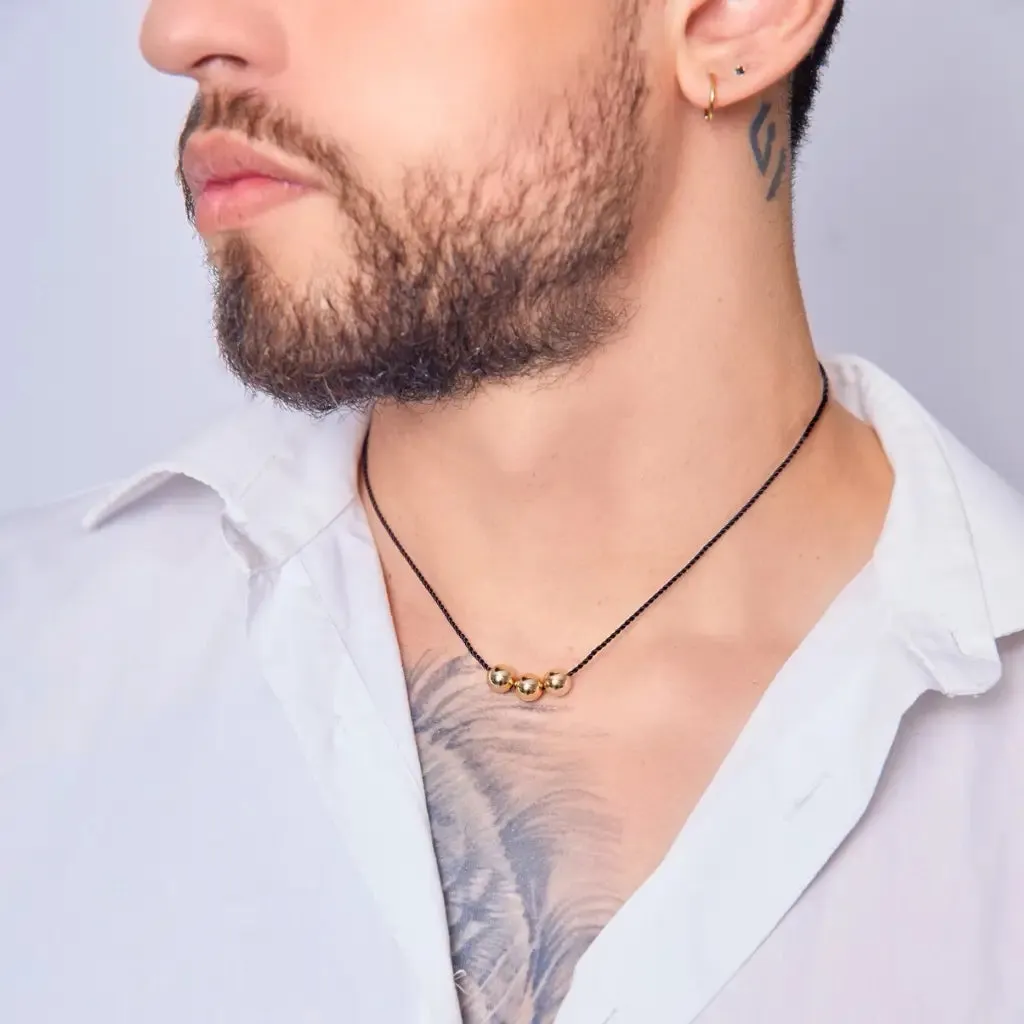 Luxury 14K Gold Beaded Choker Necklace