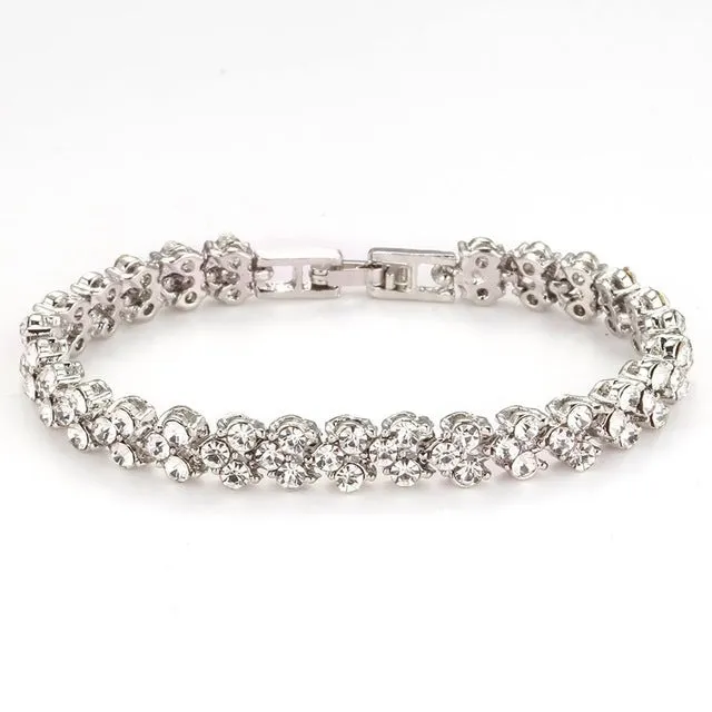 Luxury Alloy Crystal Chain Link Bracelets