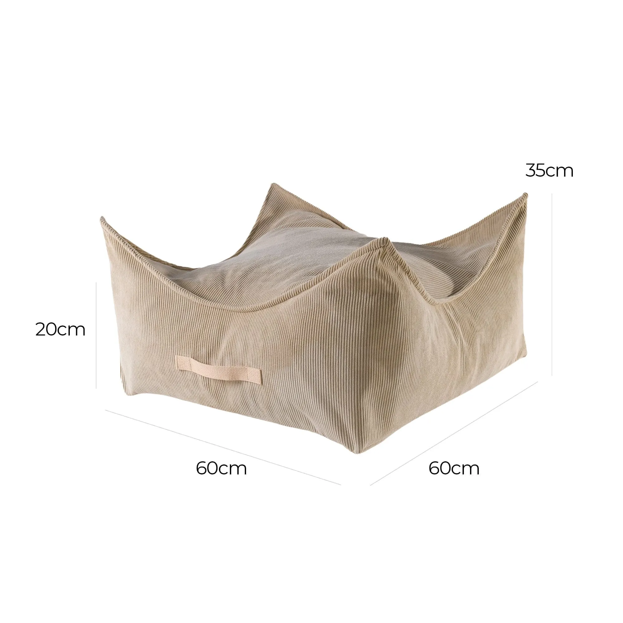 Luxury Corduroy Square Pouffe For Kids By MeowBaby