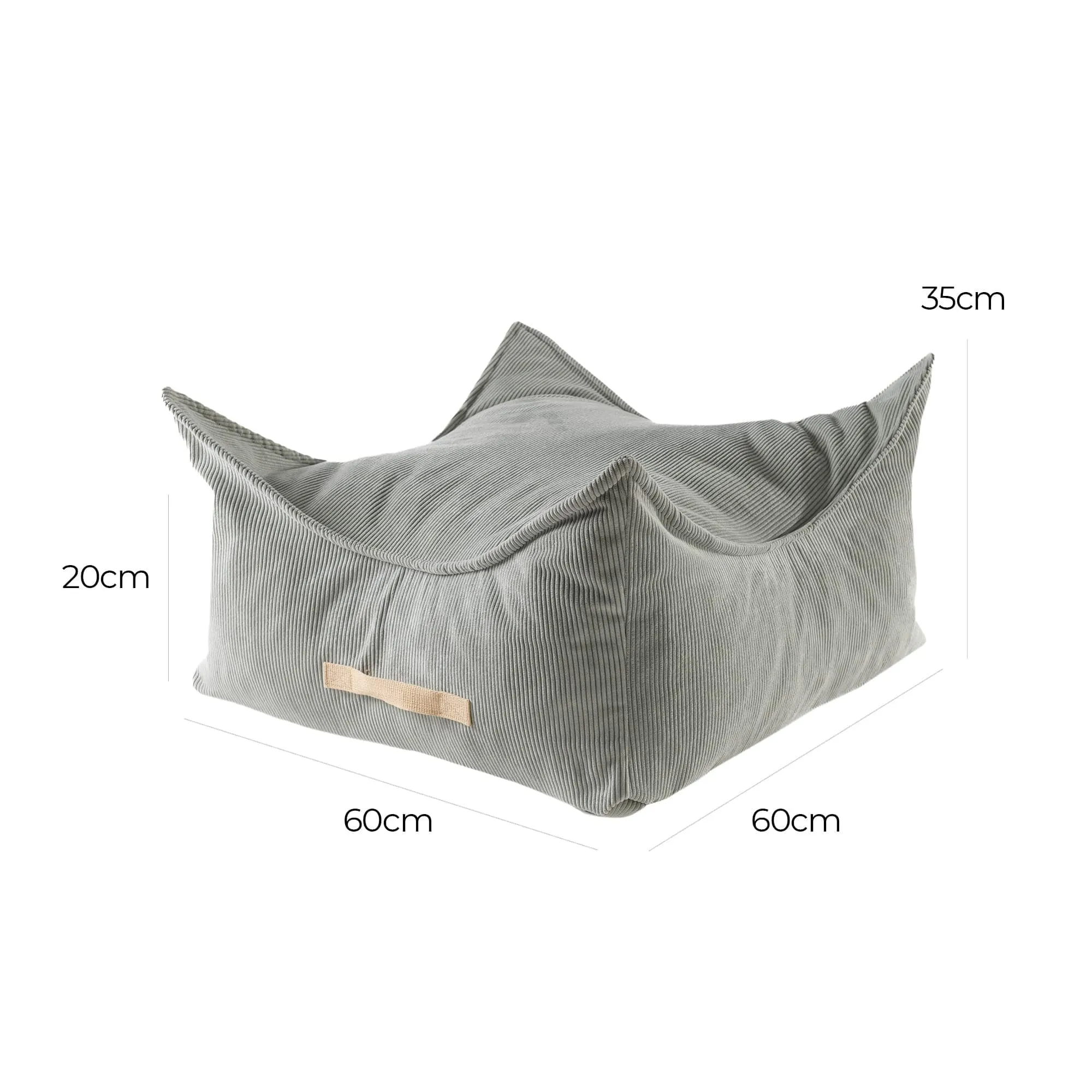 Luxury Corduroy Square Pouffe For Kids By MeowBaby