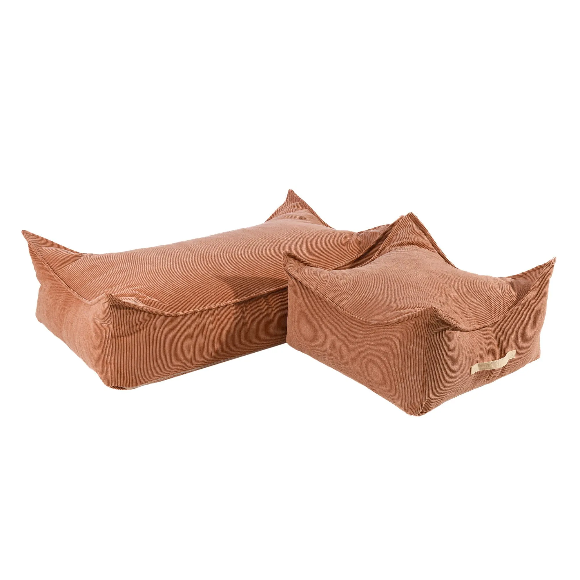 Luxury Corduroy Square Pouffe For Kids By MeowBaby