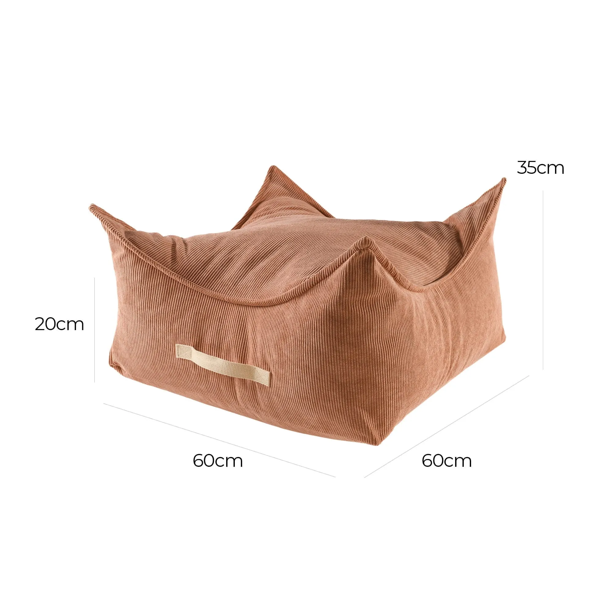 Luxury Corduroy Square Pouffe For Kids By MeowBaby