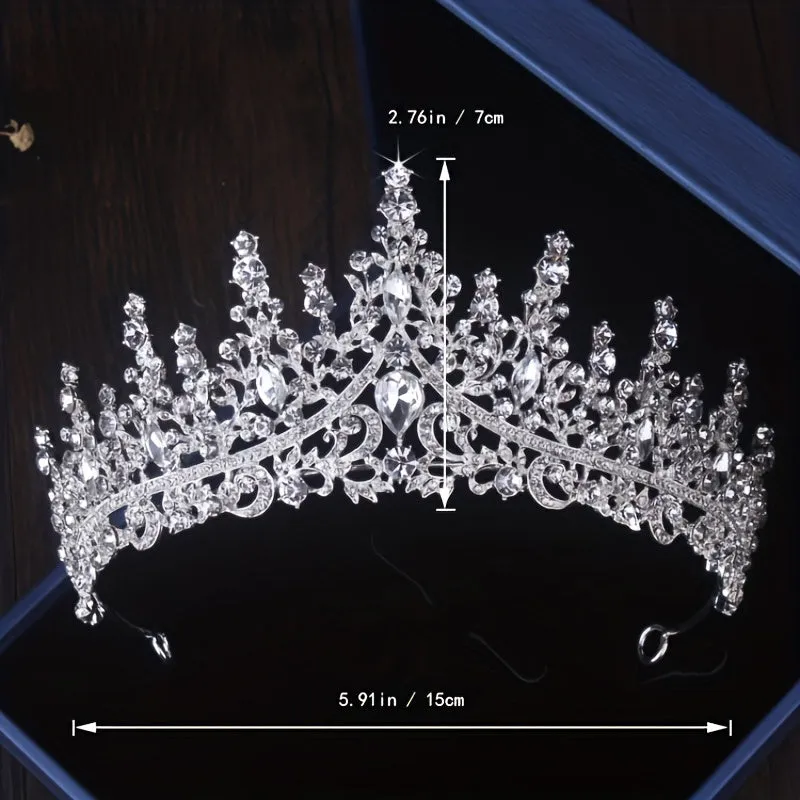 Luxury Crown Necklace and Earrings Set