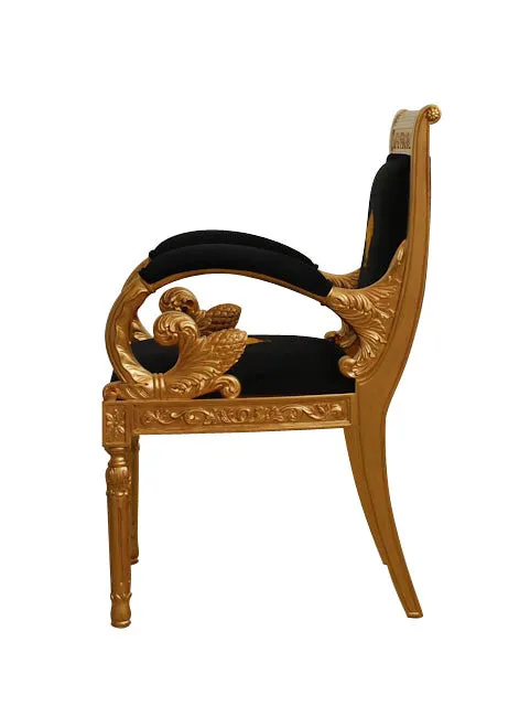 Luxury Custom Vanitas Gold Medusa Embroidery In Gold Finish