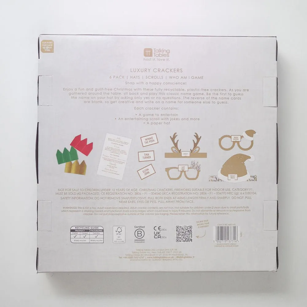 Luxury Eco Crackers - Mistletoe (Set of 6)