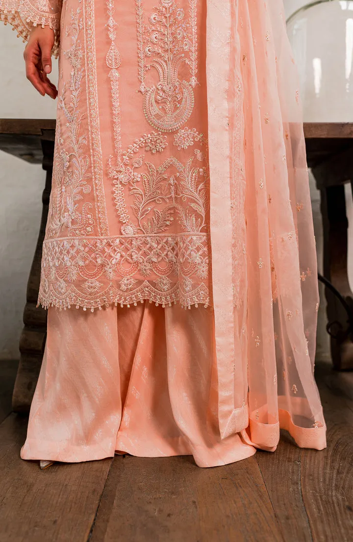 Luxury Embroidered Peach Pakistani Salwar Kameez Salwar Dupatta Suit