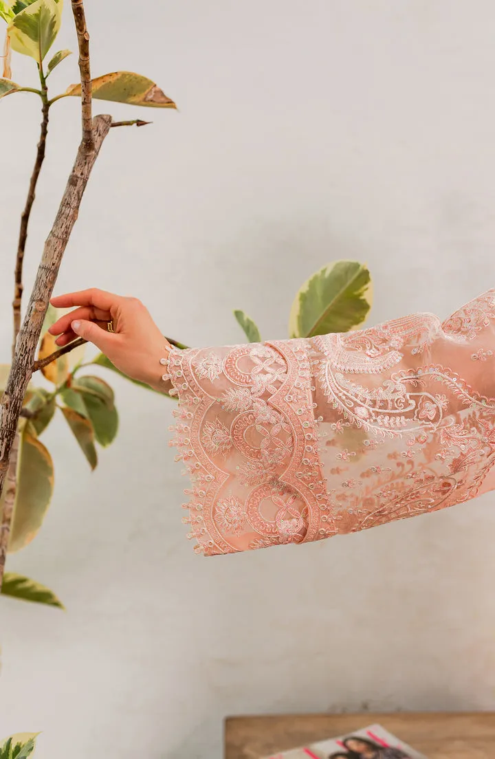 Luxury Embroidered Peach Pakistani Salwar Kameez Salwar Dupatta Suit