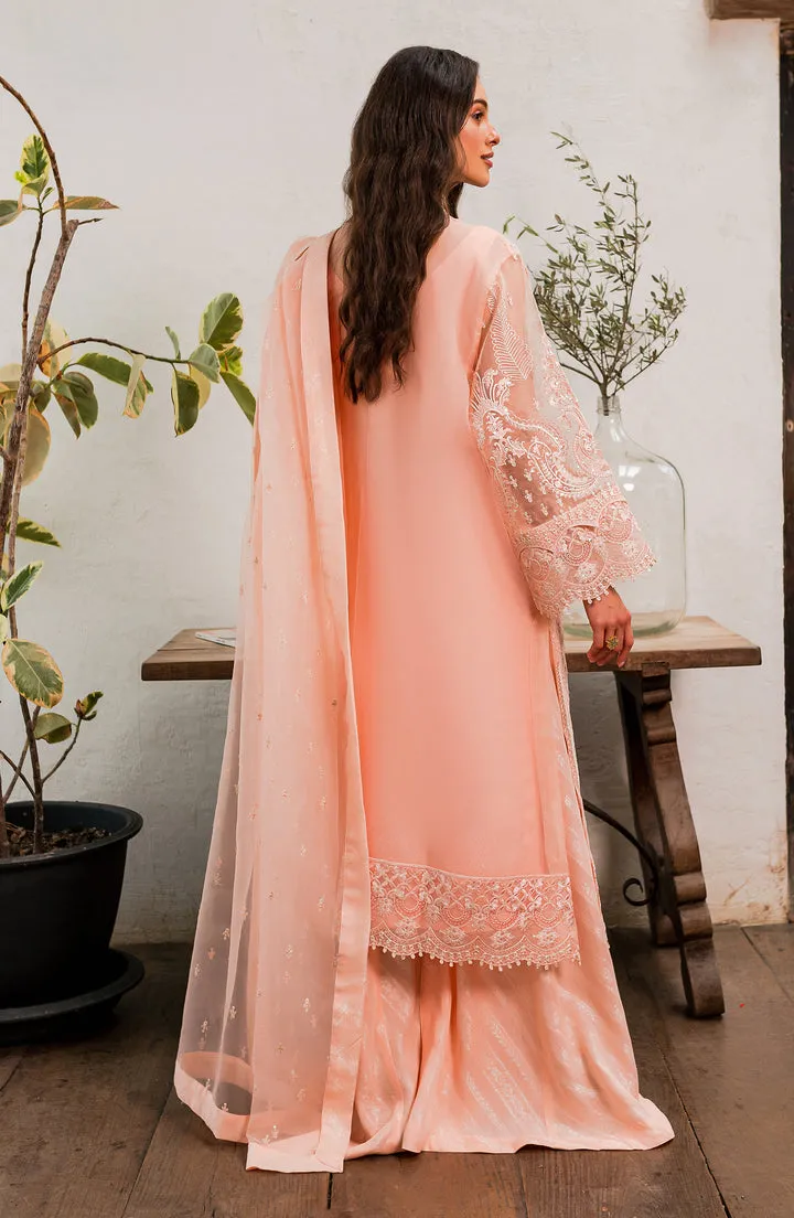 Luxury Embroidered Peach Pakistani Salwar Kameez Salwar Dupatta Suit