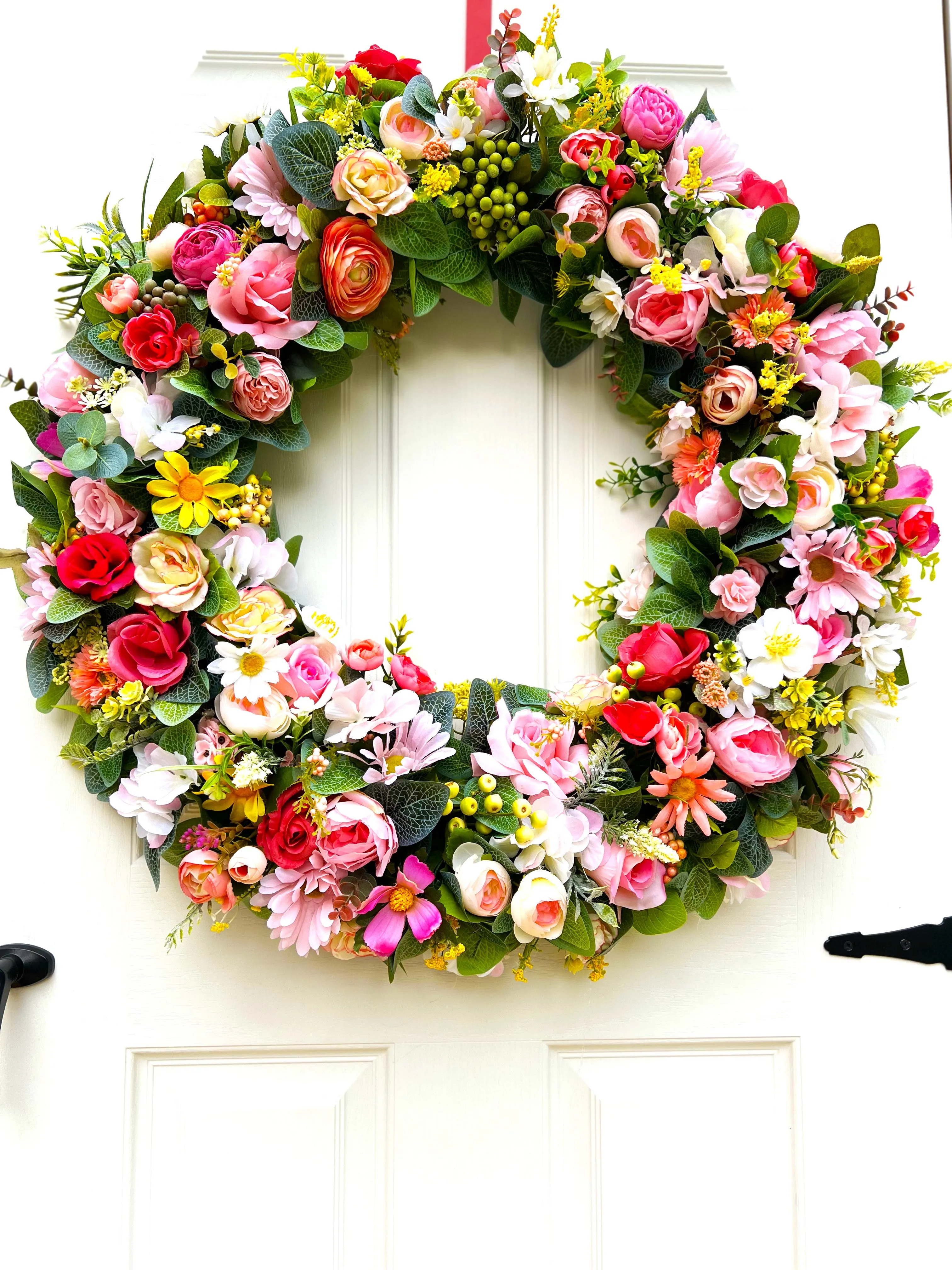 Luxury Floral Wreath- Spring-Summer  30"