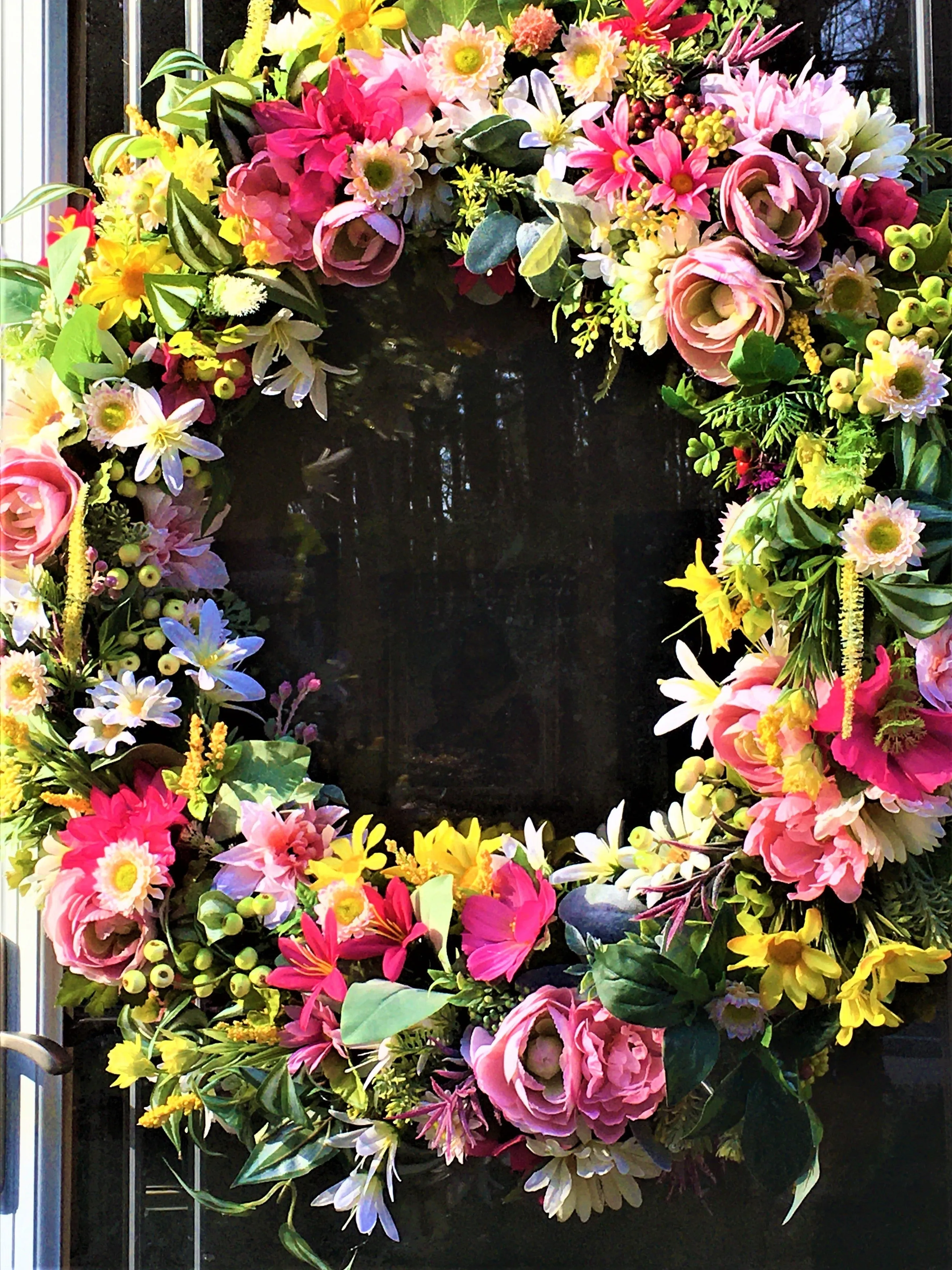 Luxury Floral Wreath- Spring-Summer  30"