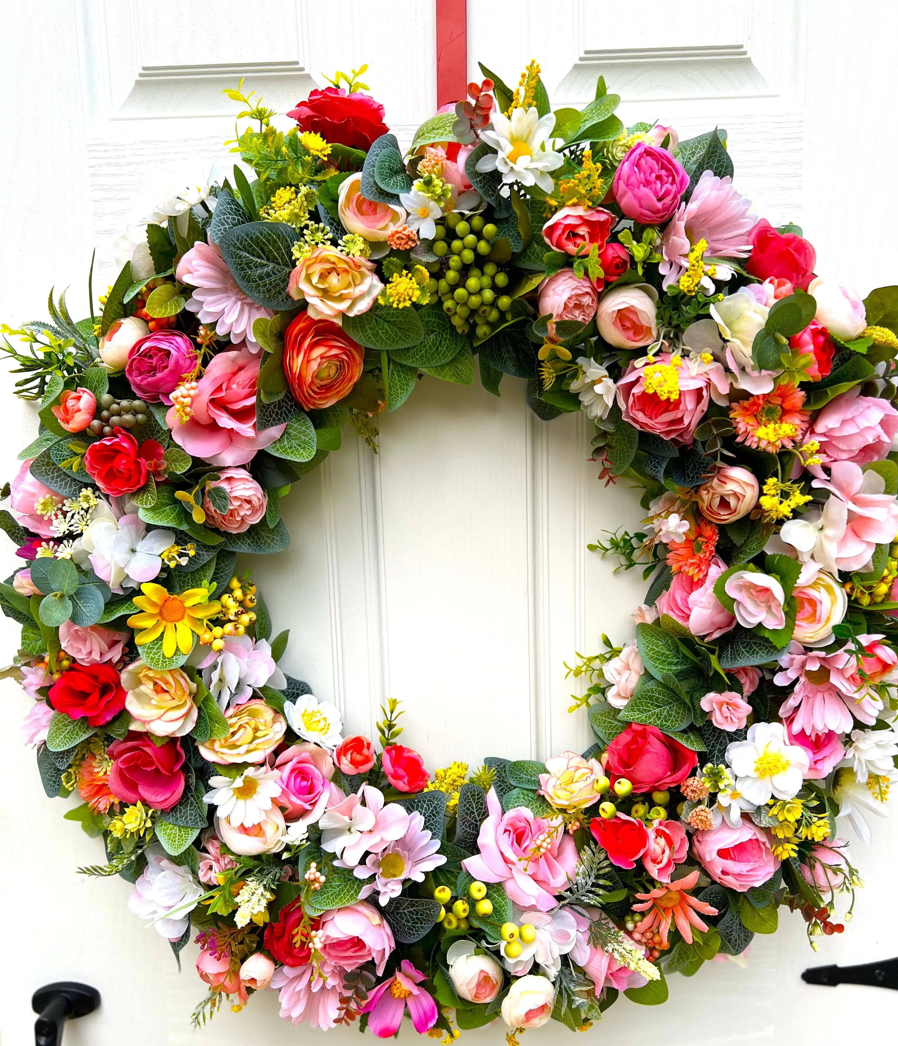 Luxury Floral Wreath- Spring-Summer  30"