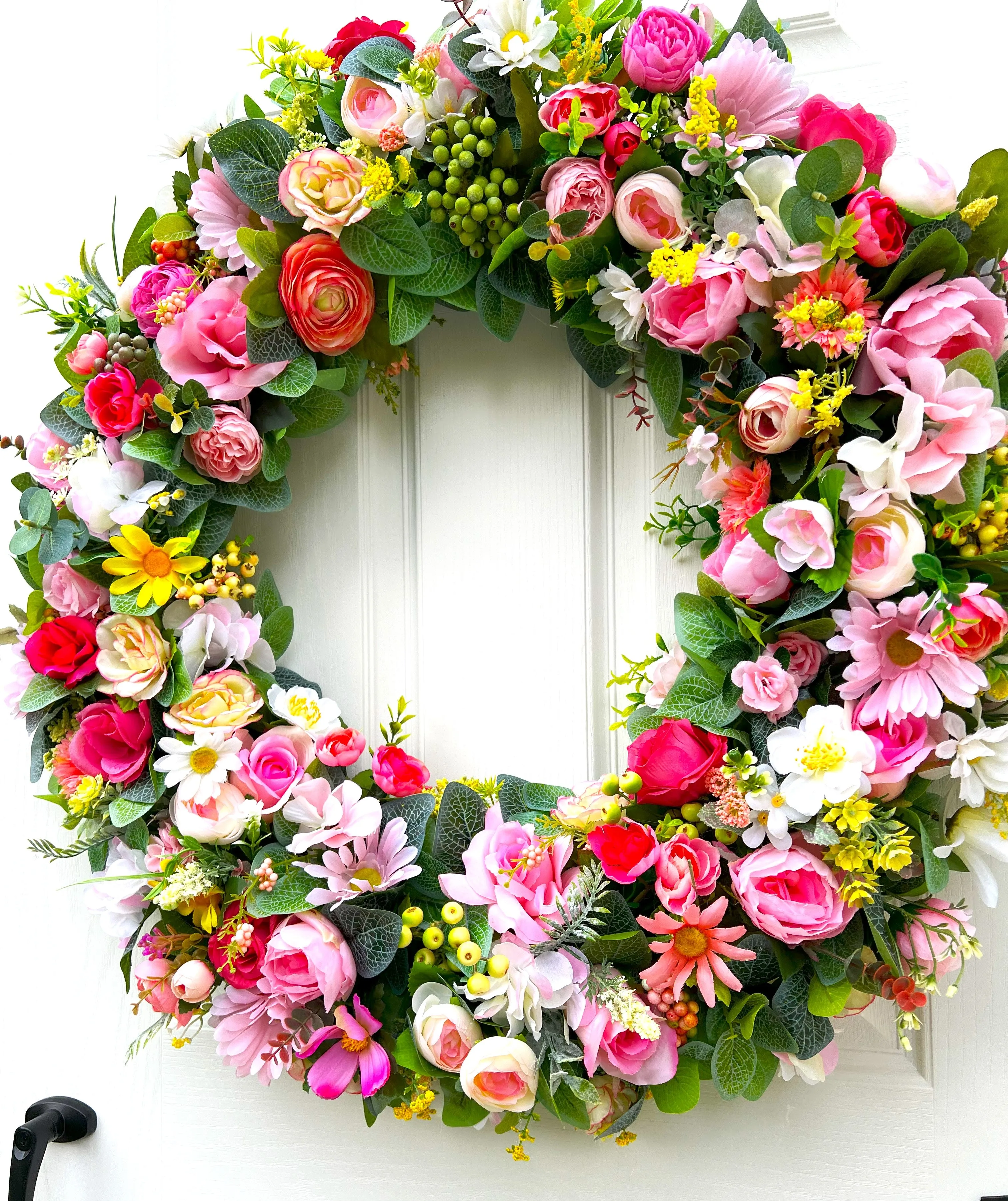 Luxury Floral Wreath- Spring-Summer  30"
