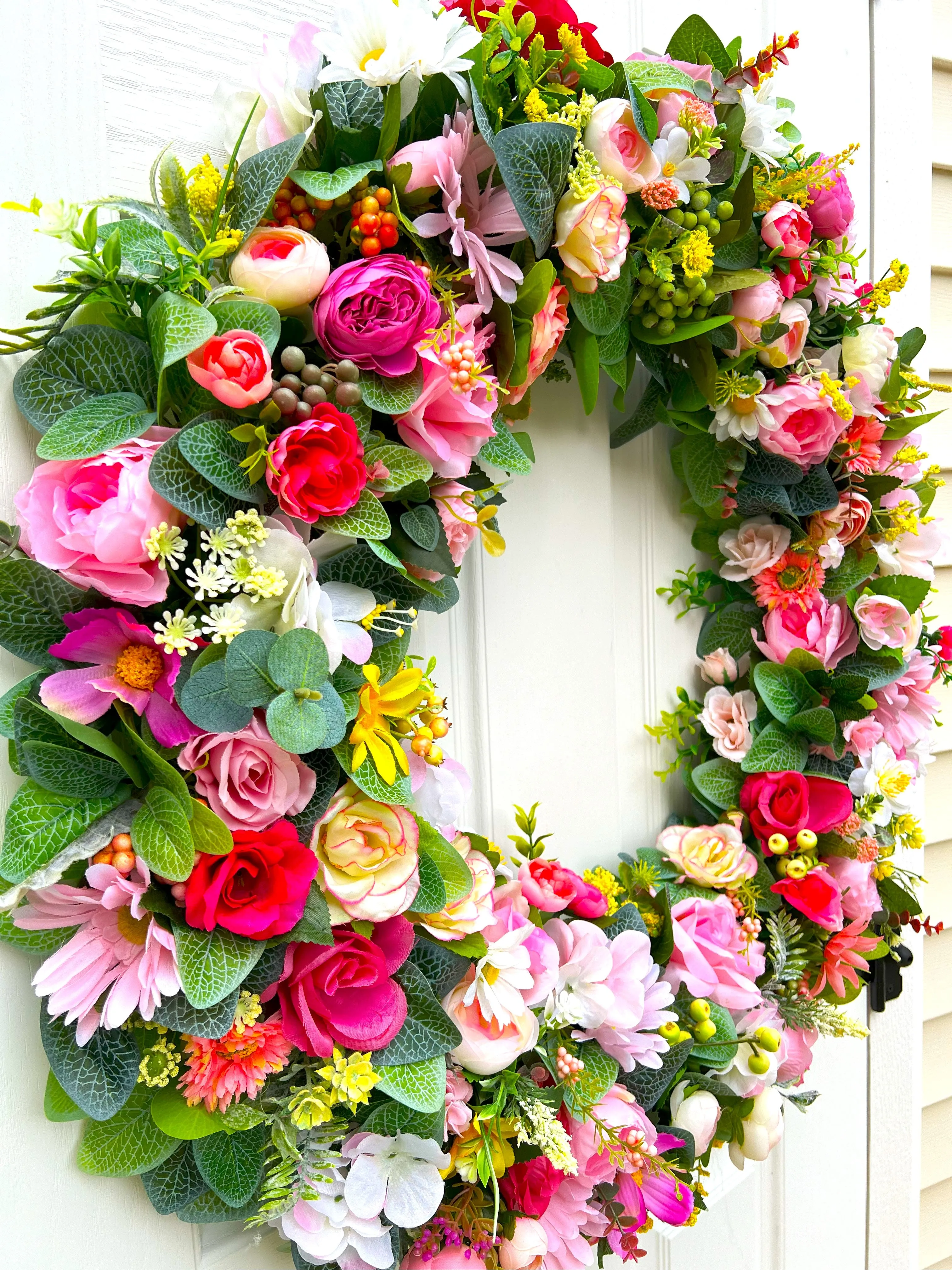 Luxury Floral Wreath- Spring-Summer  30"