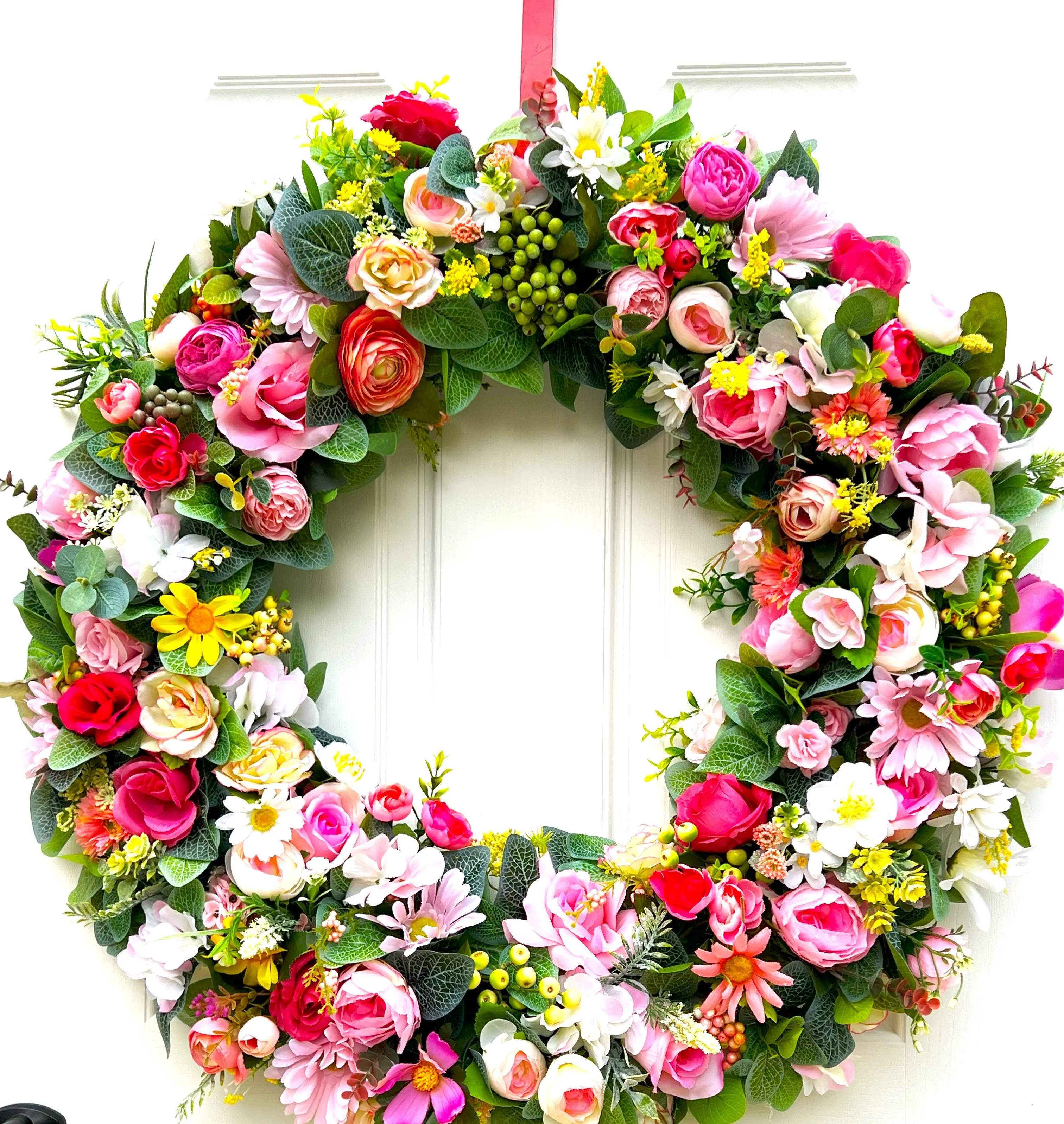 Luxury Floral Wreath- Spring-Summer  30"