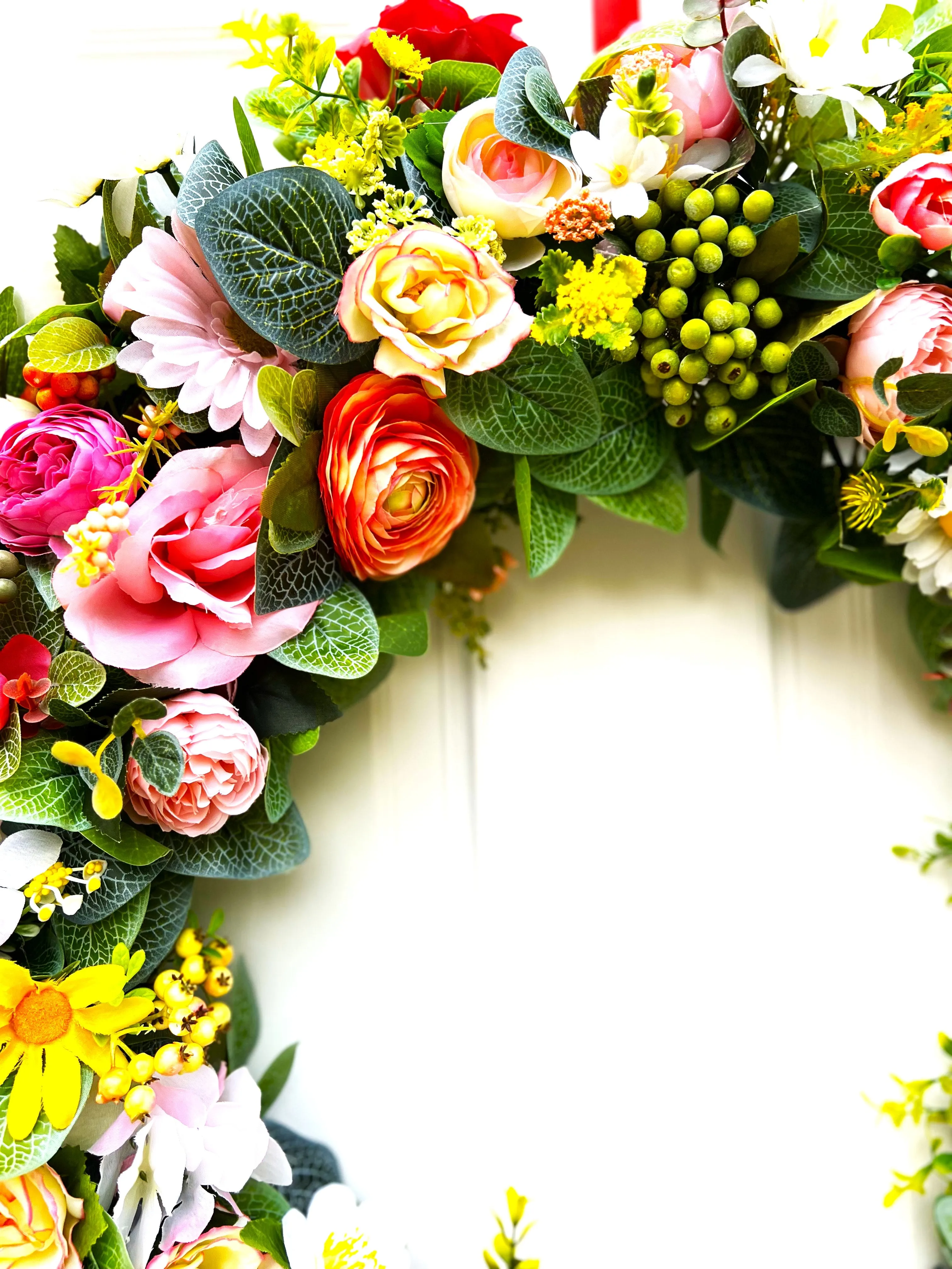 Luxury Floral Wreath- Spring-Summer  30"