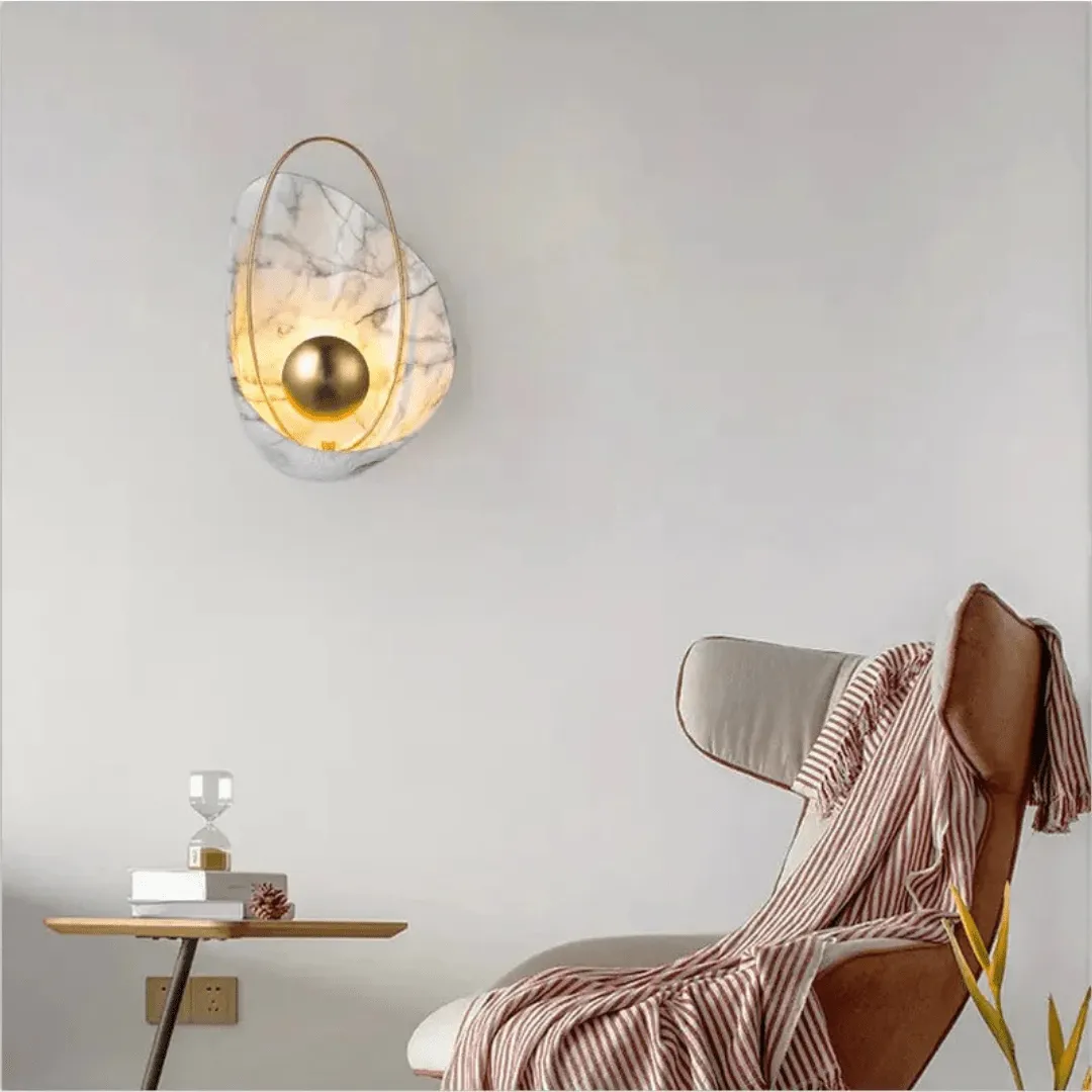 Luxury Imitation Marble Wall Lamp