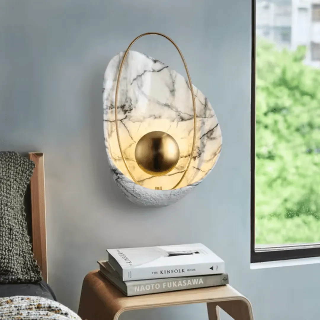 Luxury Imitation Marble Wall Lamp