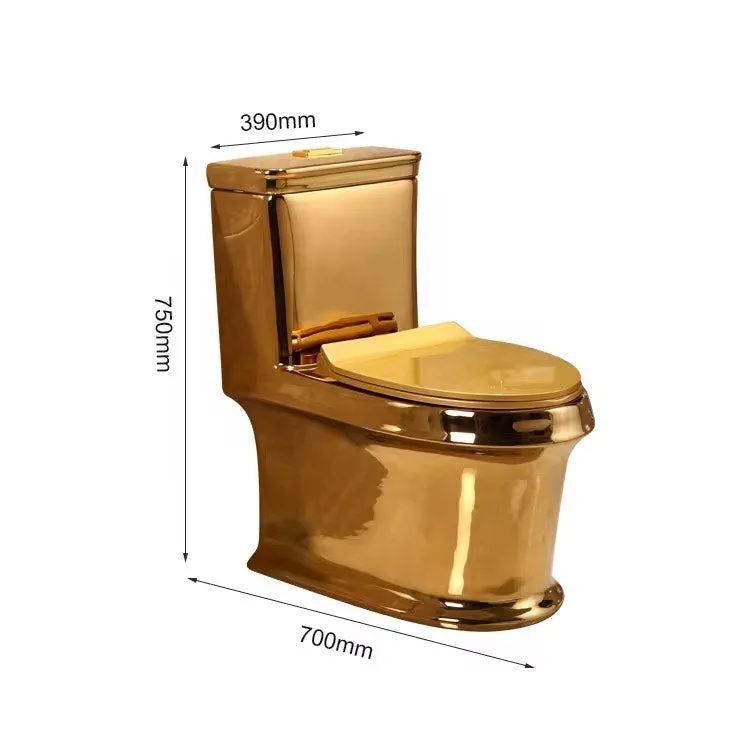 Luxury Modern Bathroom Golden Toilet Seat