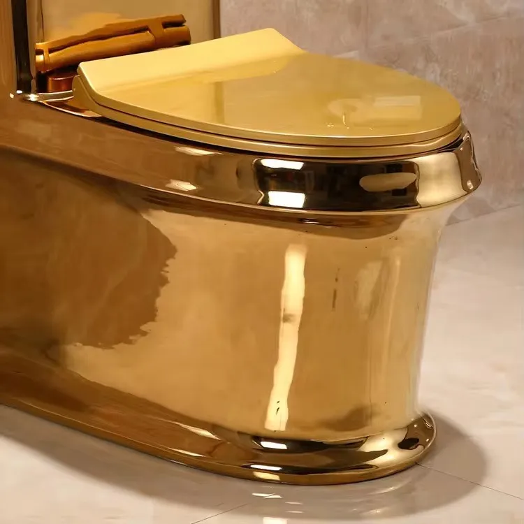 Luxury Modern Bathroom Golden Toilet Seat