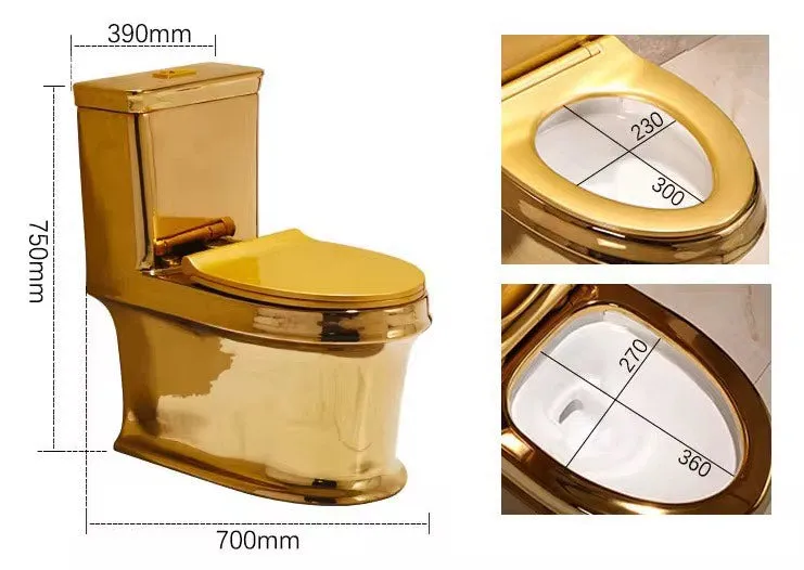Luxury Modern Bathroom Golden Toilet Seat