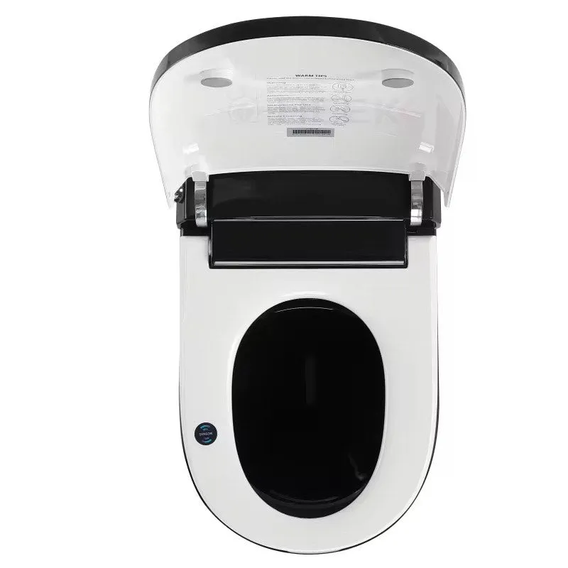 Luxury Modern Bathroom Intelligent Toilet Commode Greek Key Gold Black Wall Hanging