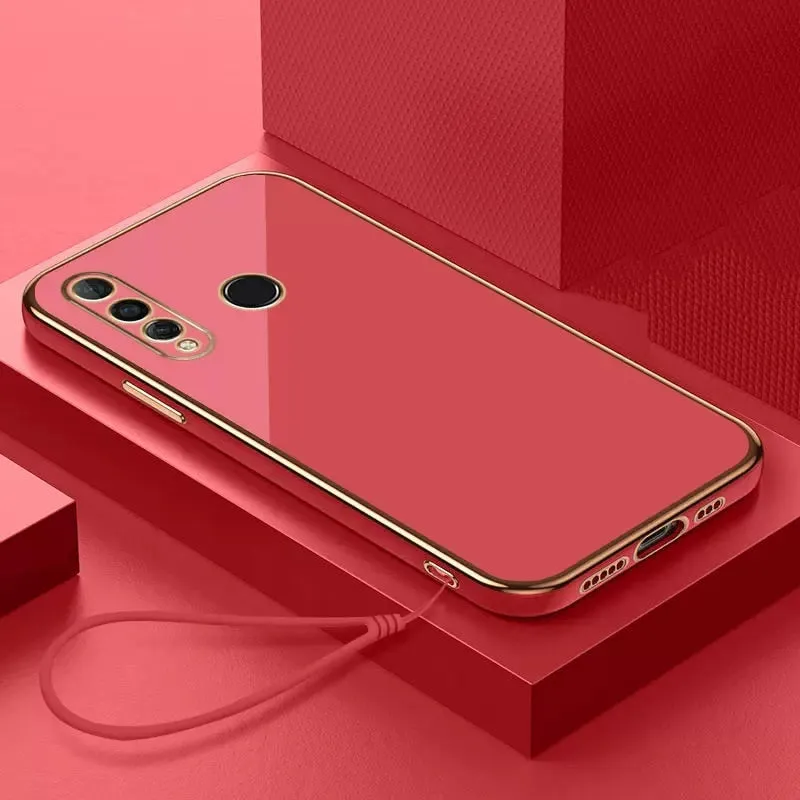 Luxury Plating Case For Huawei With Lanyard