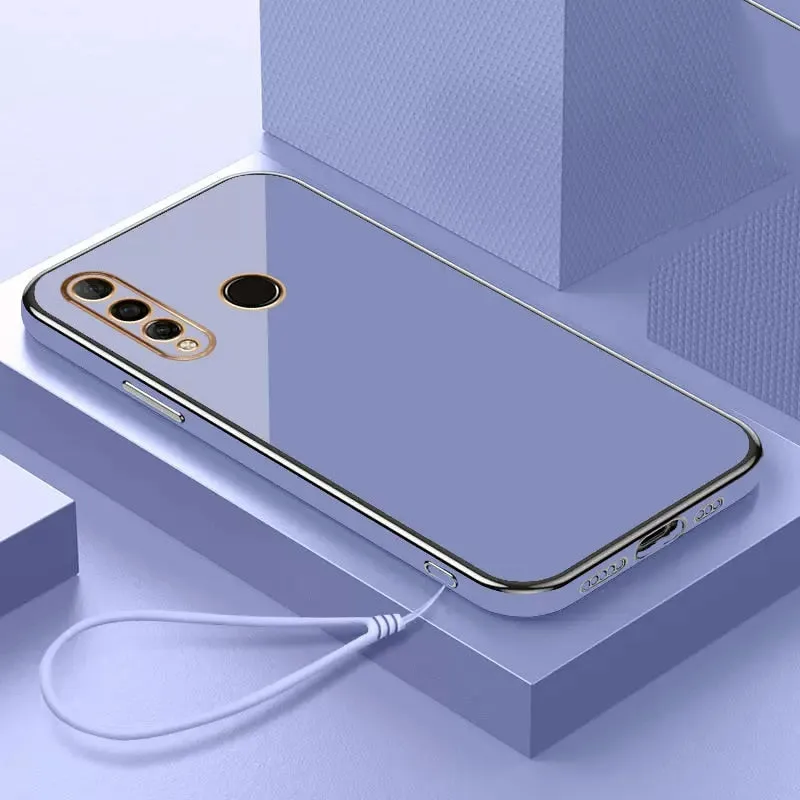 Luxury Plating Case For Huawei With Lanyard