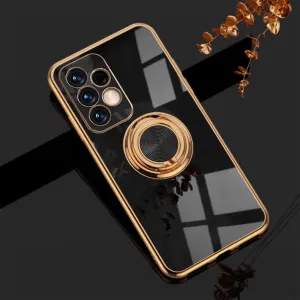 Luxury Plating Case for Samsung With Ring Holder Kickstand