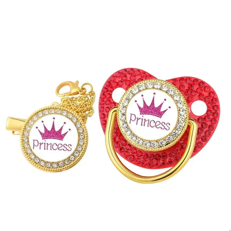 Luxury Princess & Prince Baby Bling Pacifier
