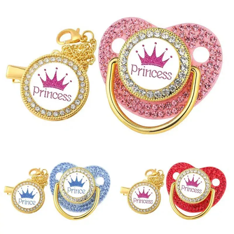 Luxury Princess & Prince Baby Bling Pacifier