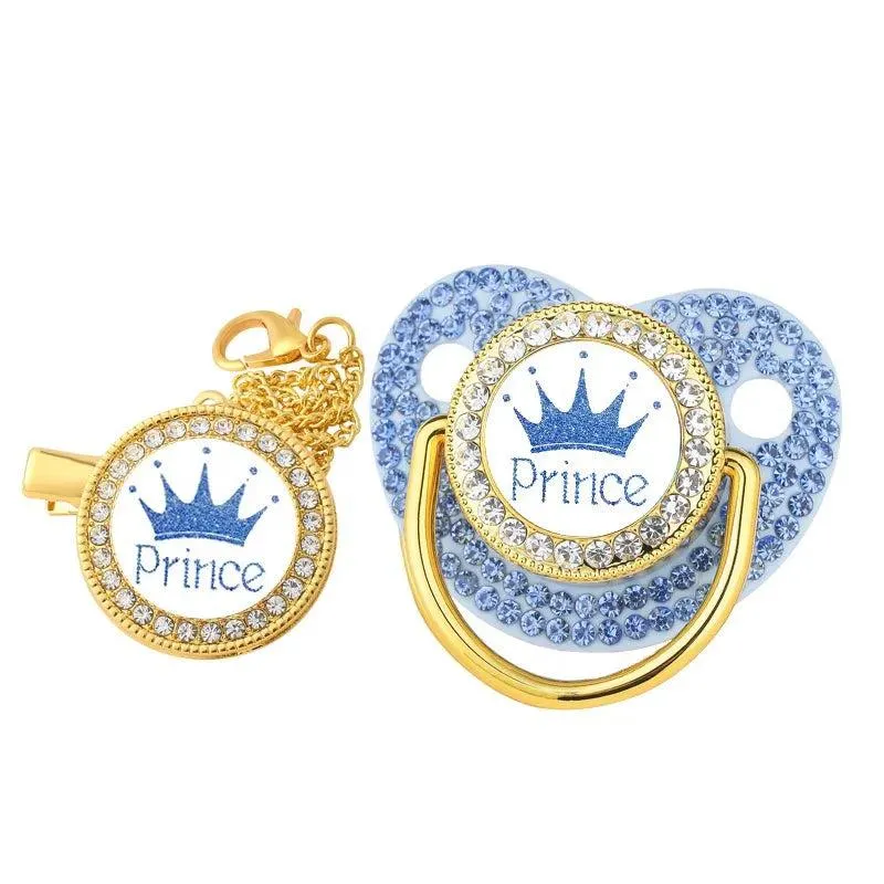 Luxury Princess & Prince Baby Bling Pacifier