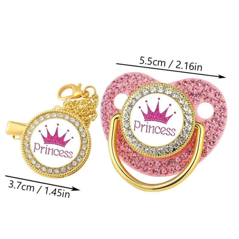 Luxury Princess & Prince Baby Bling Pacifier