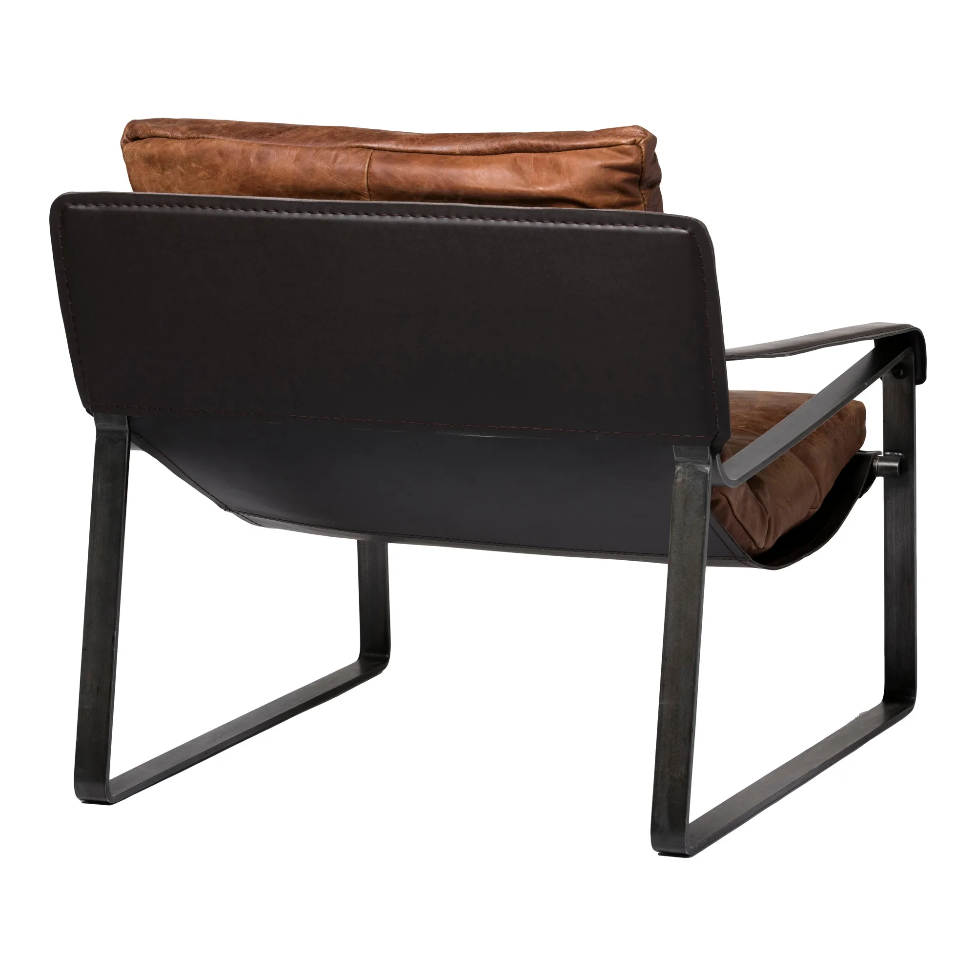 Luxury Sculpted Leather Lounge Chair
