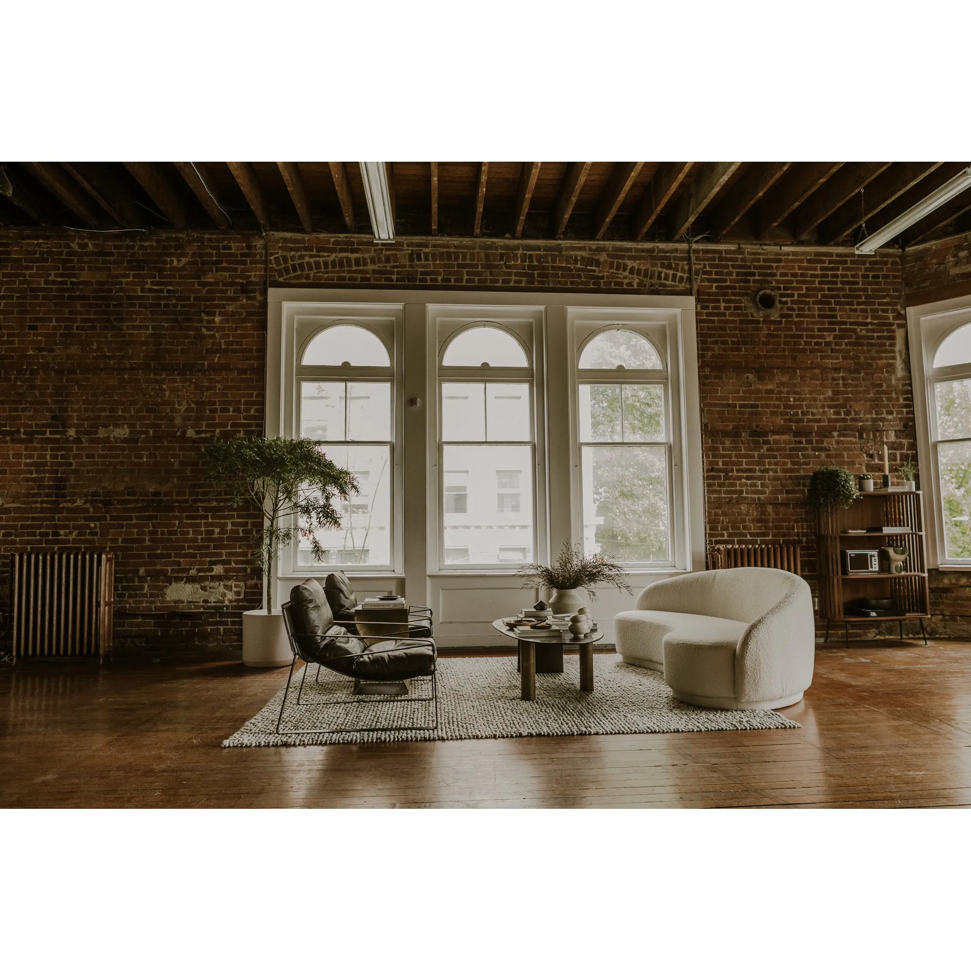 Luxury Sculpted Leather Lounge Chair