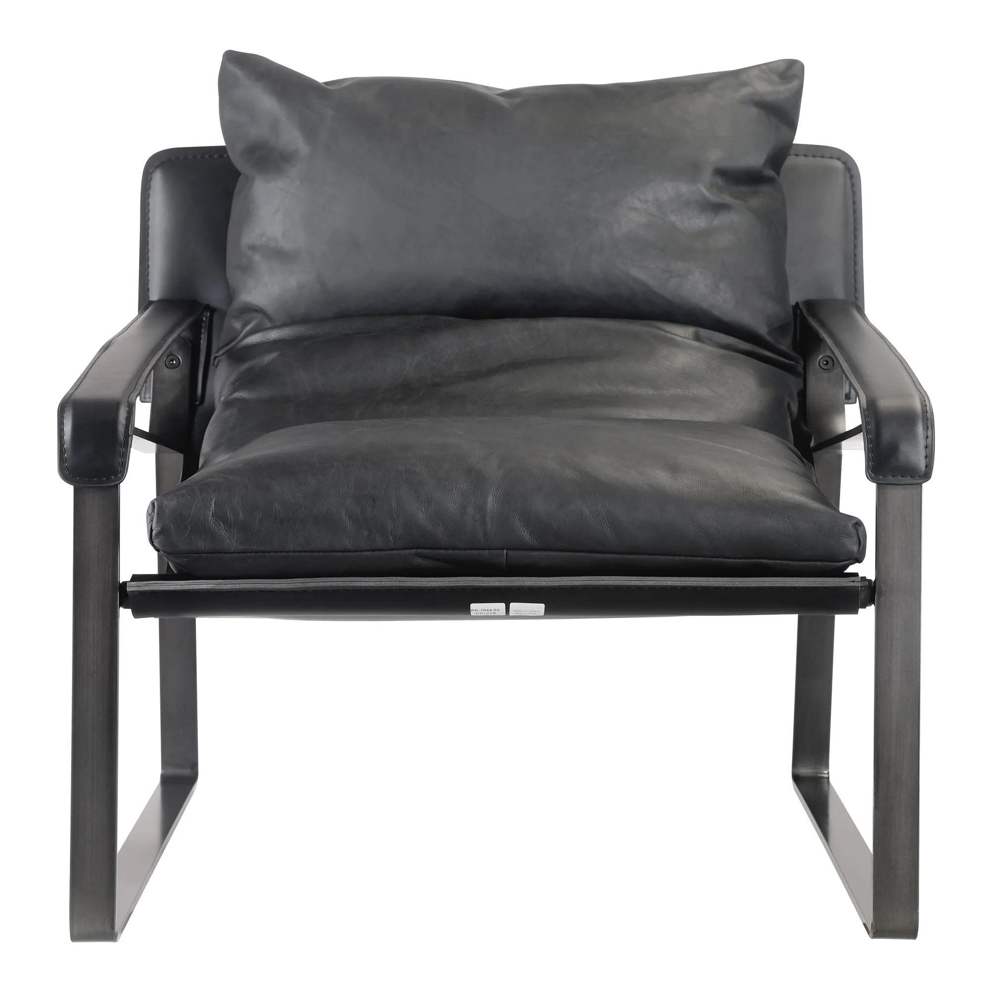 Luxury Sculpted Leather Lounge Chair