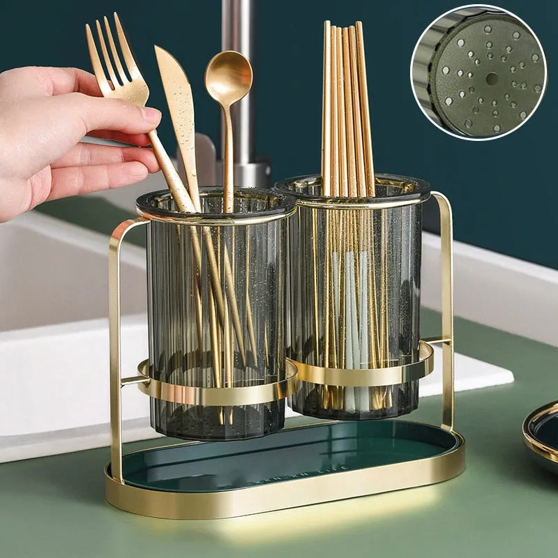 Luxury Spoon Fork Chopsticks Storage Holder - Jennyhome