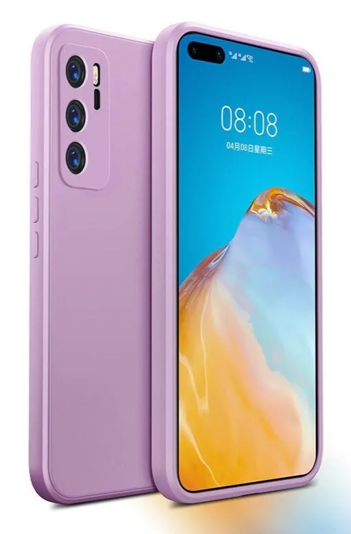 Luxury Square Liquid Silicone Soft Phone Case For Huawei