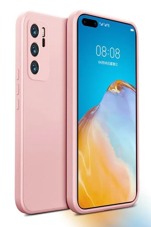Luxury Square Liquid Silicone Soft Phone Case For Huawei