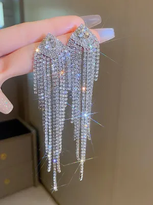 Luxury Tassel Silver Needle Earrings MSE20019
