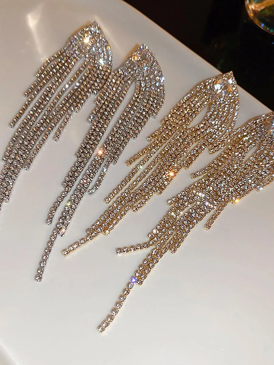Luxury Tassel Silver Needle Earrings MSE20019