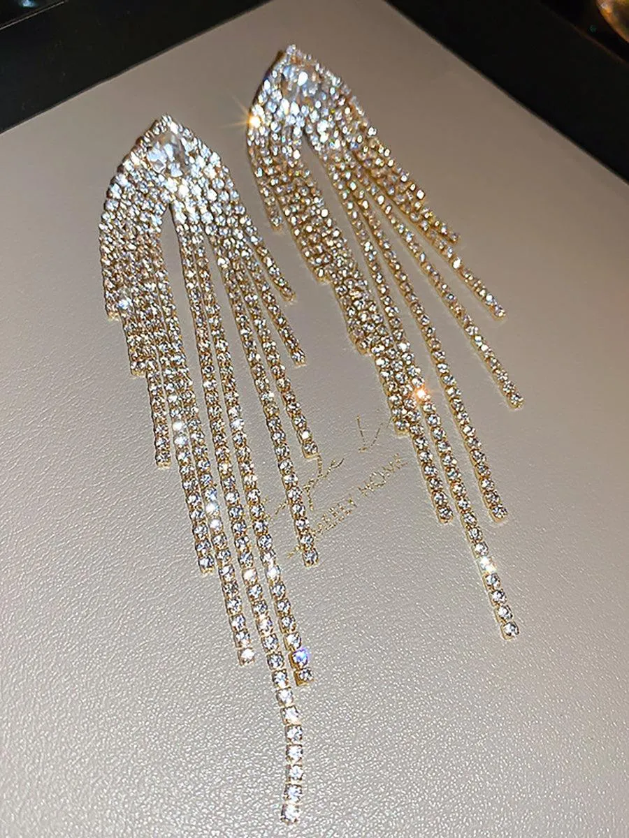Luxury Tassel Silver Needle Earrings MSE20019