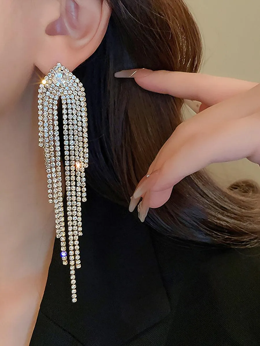 Luxury Tassel Silver Needle Earrings MSE20019