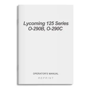 Lycoming 125 Series O-290B,O-290C Operator's Manual