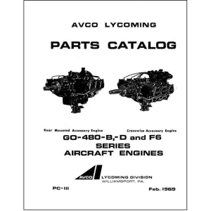 Lycoming GO-480 Series 1969 Parts Catalog PC-111 (PC-111)